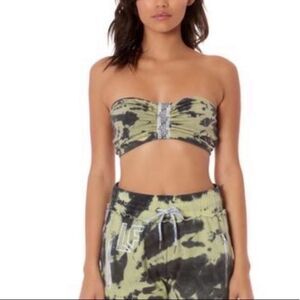 LF Green and Black Tie-Dye Bandeau